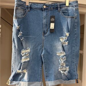 Fashion Nova Blue Denim Shorts